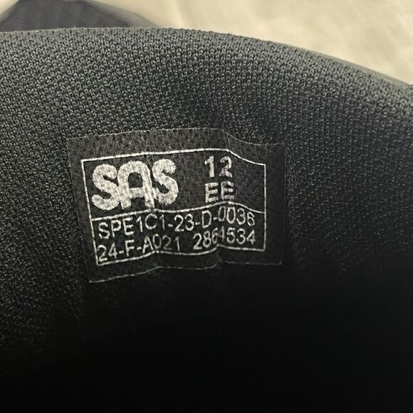 SAS Mission One Shoes Mens Sz 12 EE Extra Wide Black Lace Up Walking Sneakers B - Picture 7 of 10